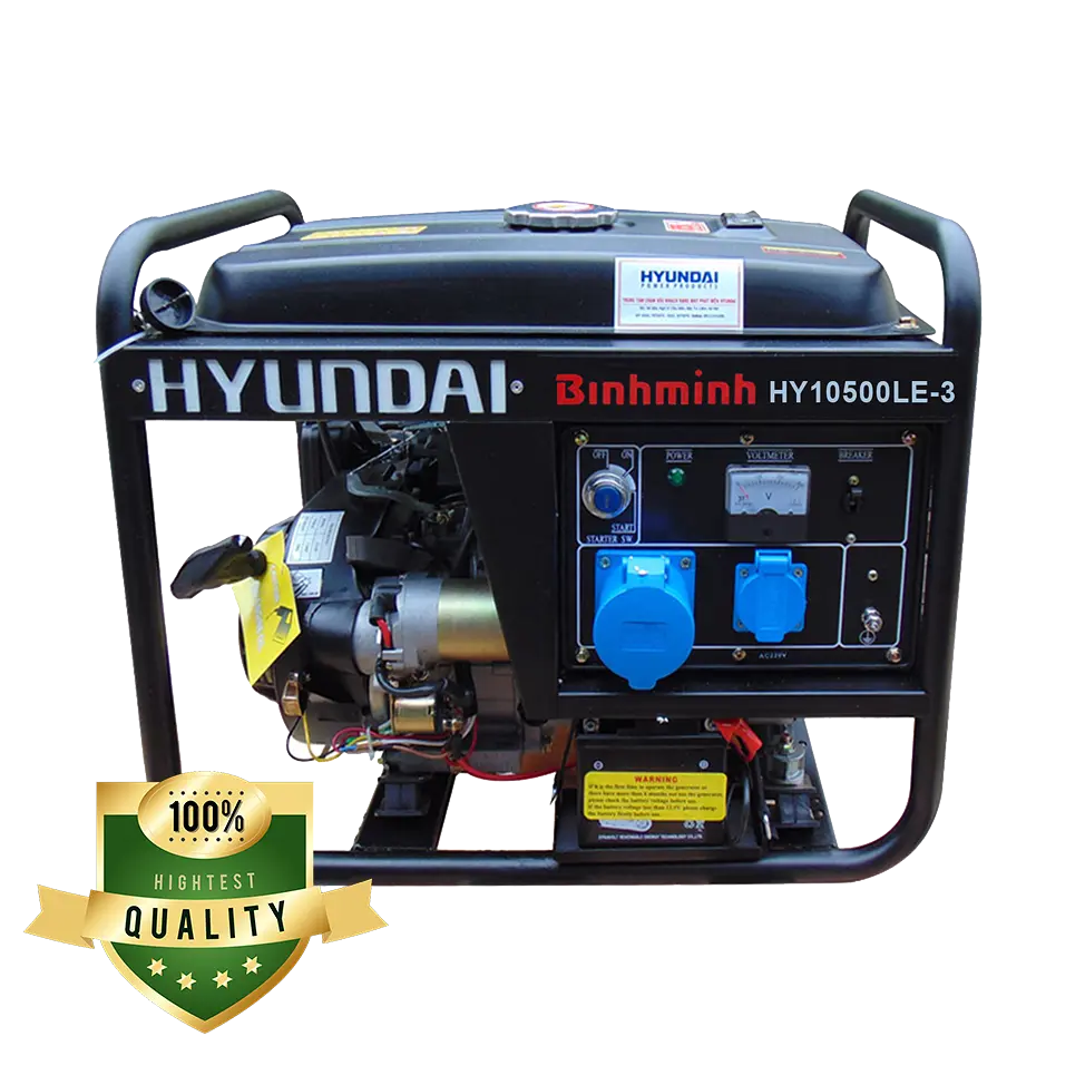 Máy phát điện chạy xăng Hyundai 9.4-10kW HY10500LE-3